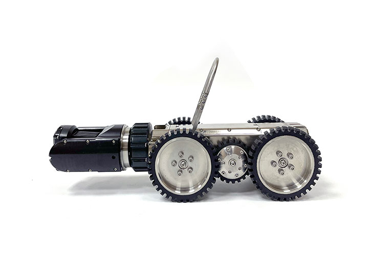 PipeScope S camera head and pan-tilt mechanism